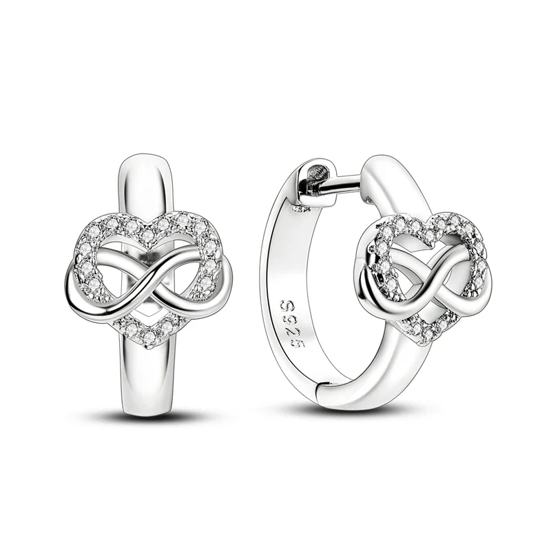 Creolen 925 Silber Ohrringe Zirkonia | Hypoallergen | Luxus Ohrstecker Geschenk