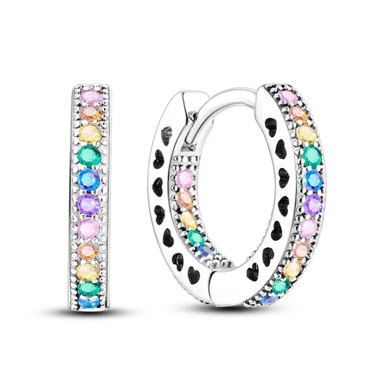Creolen 925 Silber Ohrringe Zirkonia | Hypoallergen | Luxus Ohrstecker Geschenk