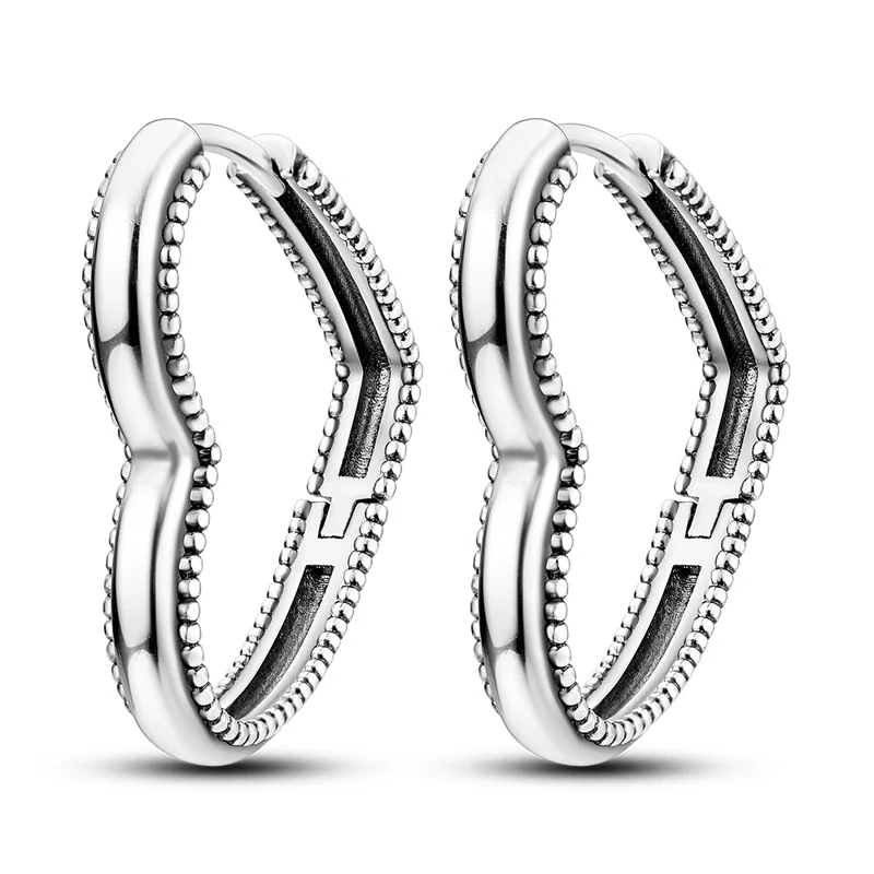Creolen 925 Silber Ohrringe Zirkonia | Hypoallergen | Luxus Ohrstecker Geschenk