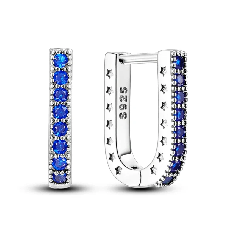Creolen 925 Silber Ohrringe Zirkonia | Hypoallergen | Luxus Ohrstecker Geschenk