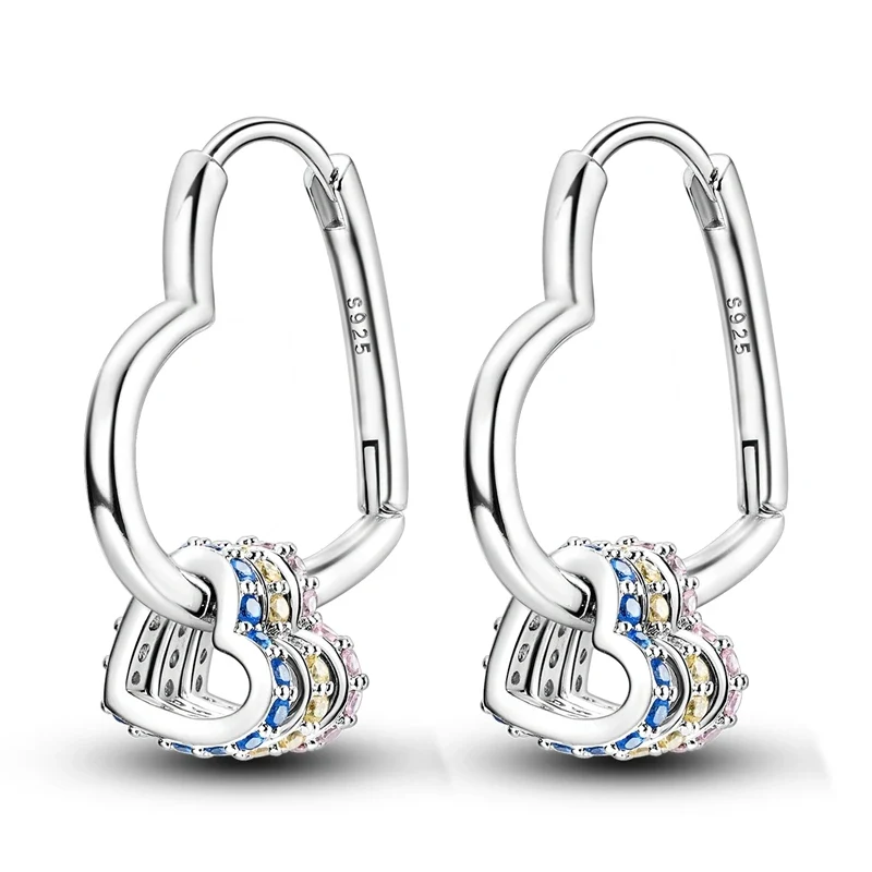 Creolen 925 Silber Ohrringe Zirkonia | Hypoallergen | Luxus Ohrstecker Geschenk