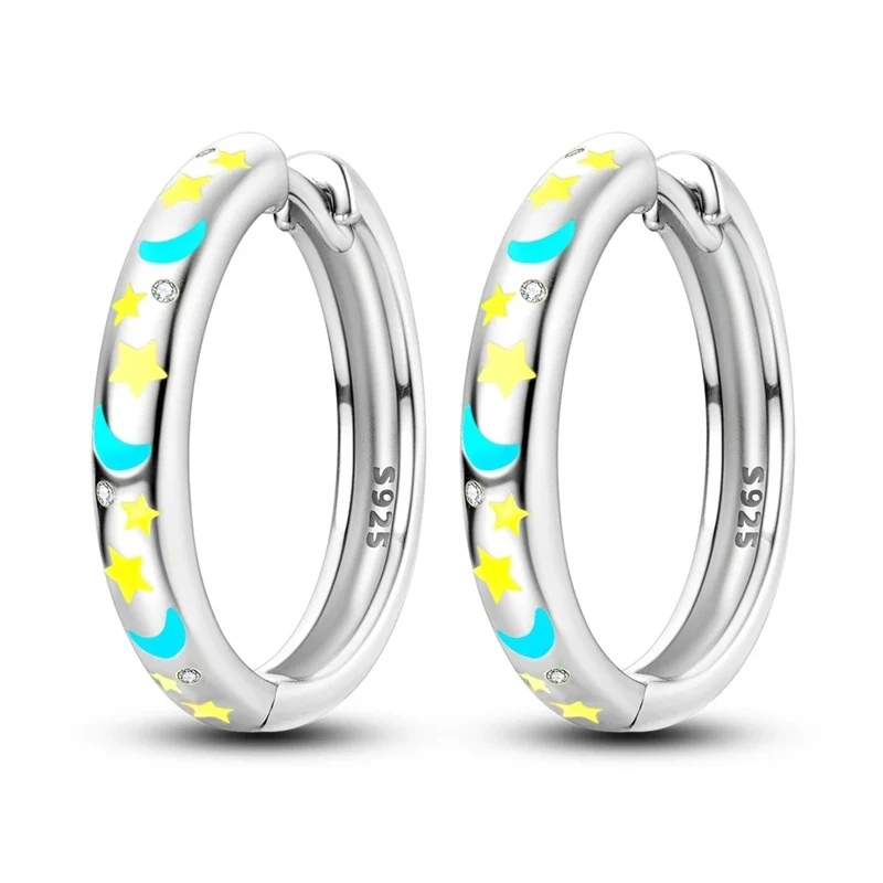 Creolen 925 Silber Ohrringe Zirkonia | Hypoallergen | Luxus Ohrstecker Geschenk