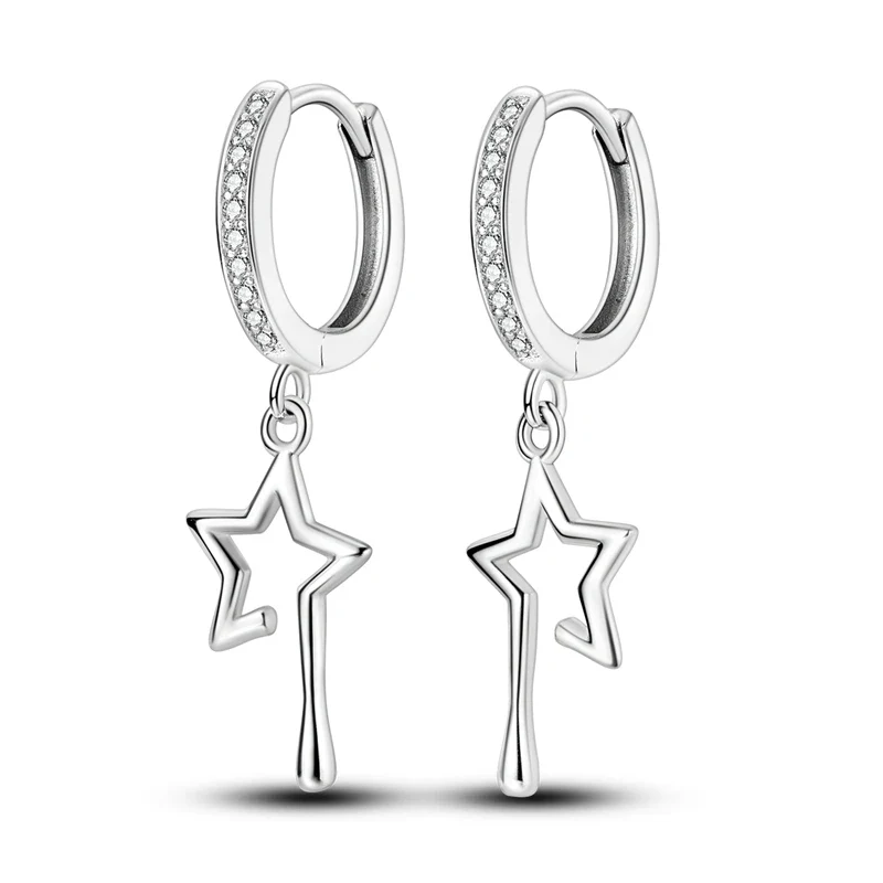 Creolen 925 Silber Ohrringe Zirkonia | Hypoallergen | Luxus Ohrstecker Geschenk