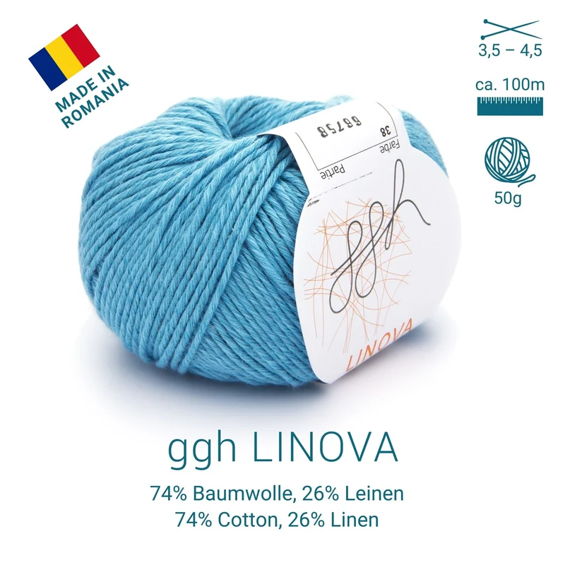 ggh Linova | 100% Baumwolle | 100m/50g | 038 - Aqua