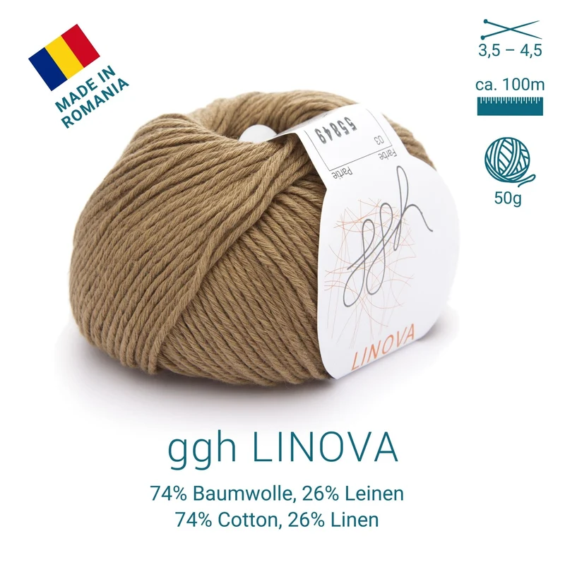 ggh Linova | 100% Baumwolle | 100m/50g | 003 - Haselnuss