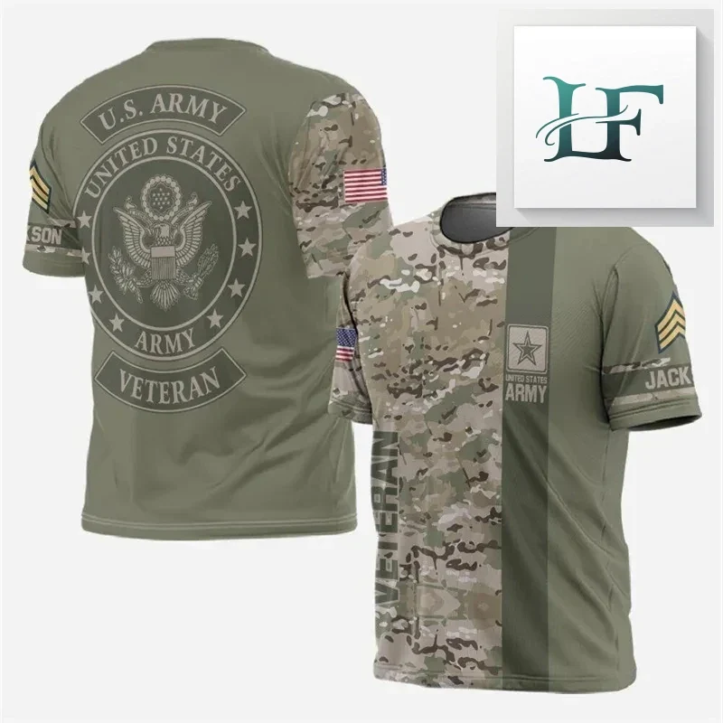 Maglietta mimetica da uomo dell'esercito americano T-Shirt Manica Corta Camicia