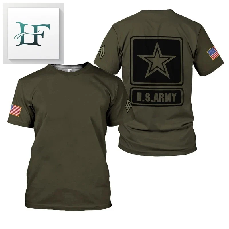 Maglietta mimetica da uomo dell'esercito americano T-Shirt Manica Corta Camicia