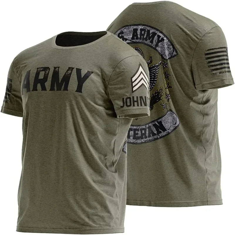 Maglietta mimetica da uomo dell'esercito americano T-Shirt Manica Corta Camicia