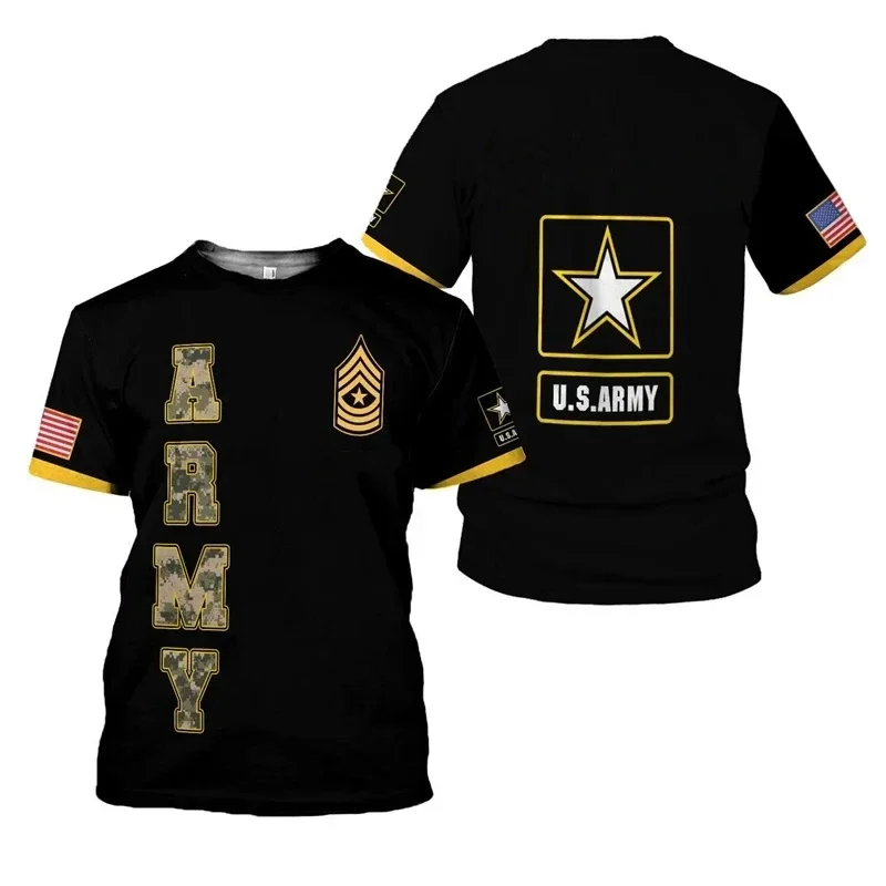 Maglietta mimetica da uomo dell'esercito americano T-Shirt Manica Corta Camicia