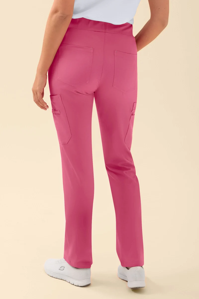 KAERE Hose Damen - gerader Saum mit Beintaschen rosenholz