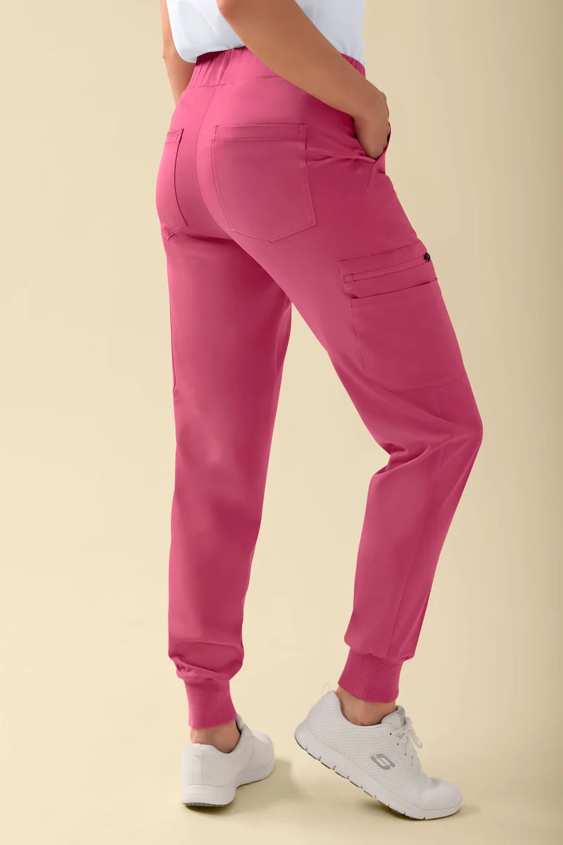KAERE Hose Damen - Saumbündchen mit Beintaschen rosenholz
