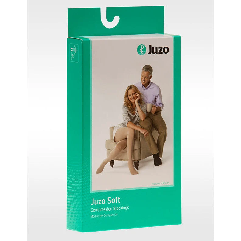Juzo Soft Thigh High 30-40 mmHg w/ Hip Attachment, Open Toe