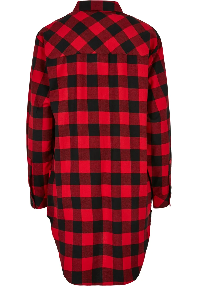 UC Oversized Check Flannel Shirt Dress
