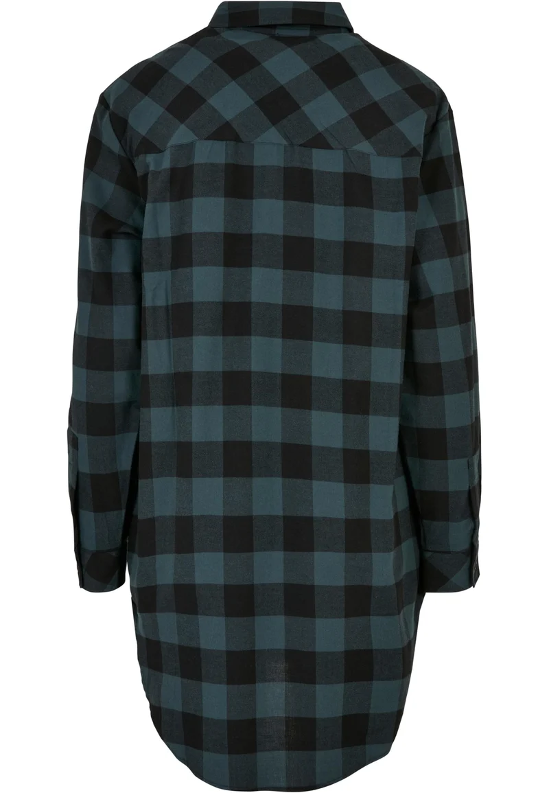 UC Oversized Check Flannel Shirt Dress