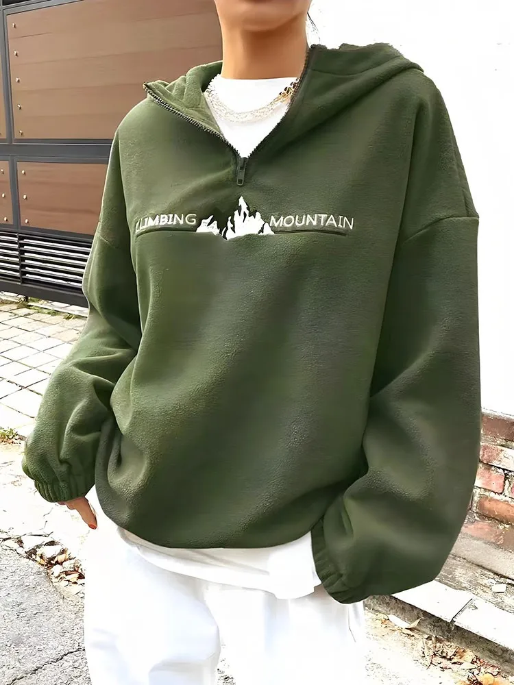 Felpa Donna Giacca Sportiva Tuta Maniche Lunghe Cappuccio Maglia Shirt Fleece