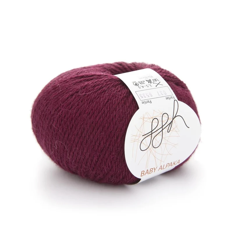 ggh Baby Alpaka Farbe | 100% Baby Alpaka Wolle | 100m/50g | 037 - Granatrot