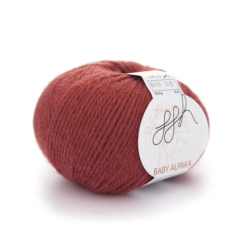 ggh Baby Alpaka Farbe | 100% Baby Alpaka Wolle | 100m/50g | 012 - Gebranntes Rostrot