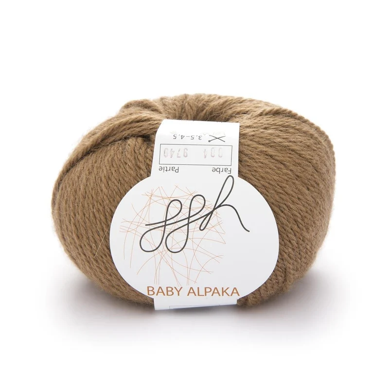 ggh Baby Alpaka natur | 100% Baby Alpaka Wolle | 100m/50g | 004 - Tabakbraun