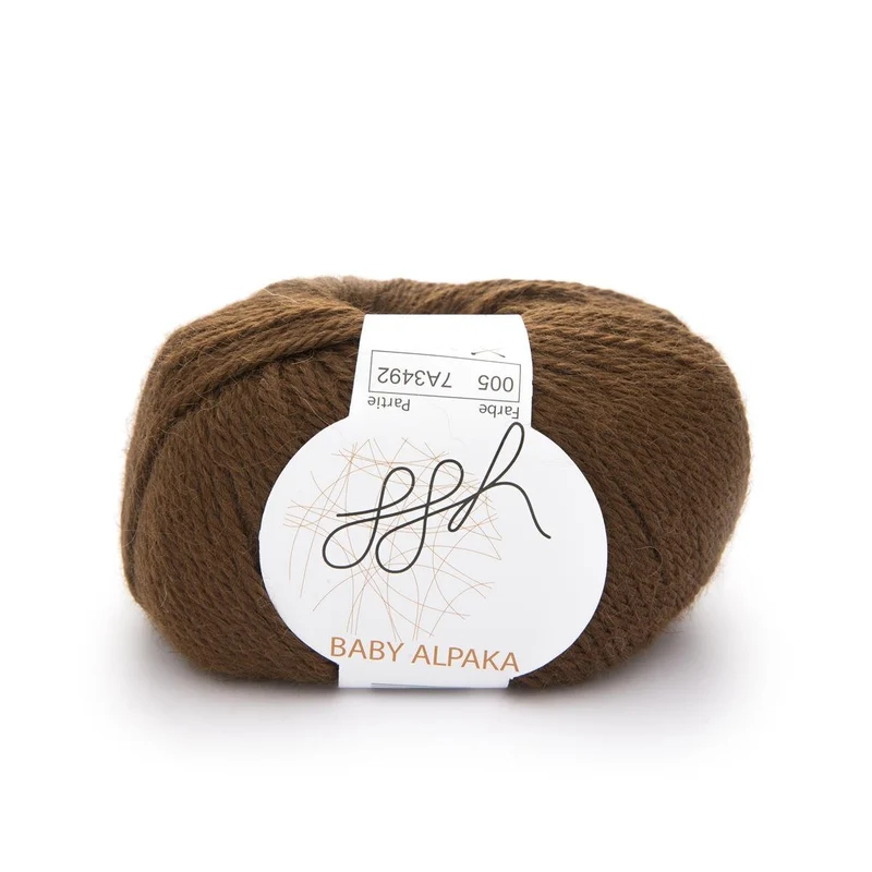 ggh Baby Alpaka natur | 100% Baby Alpaka Wolle | 100m/50g | 005 - Kakaobraun