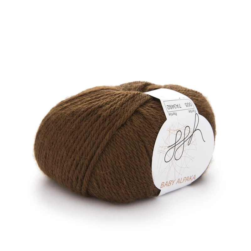 ggh Baby Alpaka natur | 100% Baby Alpaka Wolle | 100m/50g | 005 - Kakaobraun