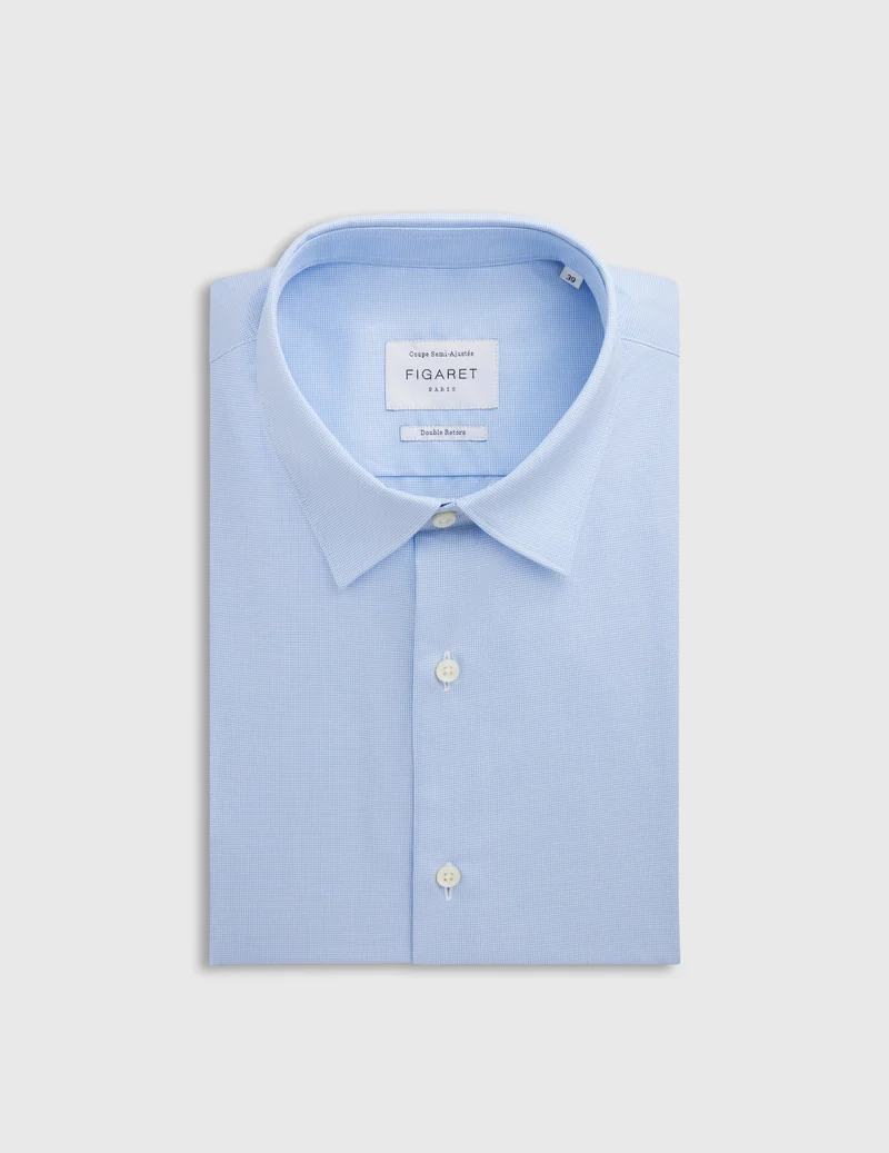 Chemise Semi-ajustée bleue