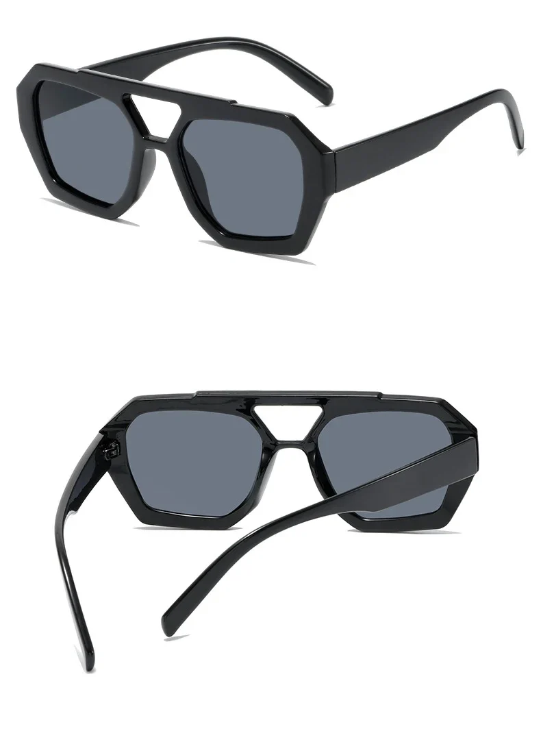 Damen Sonnenbrille Designer Luxus Brille Quadratische Übergröße Gläser Vintage