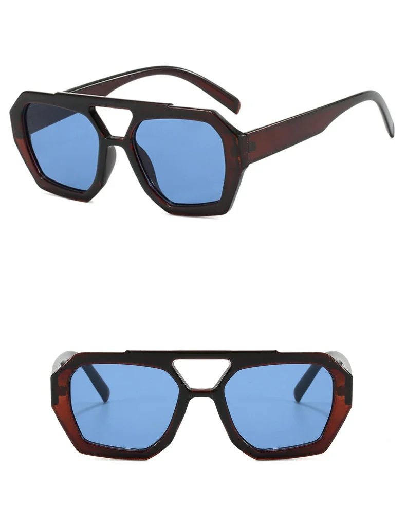 Damen Sonnenbrille Designer Luxus Brille Quadratische Übergröße Gläser Vintage