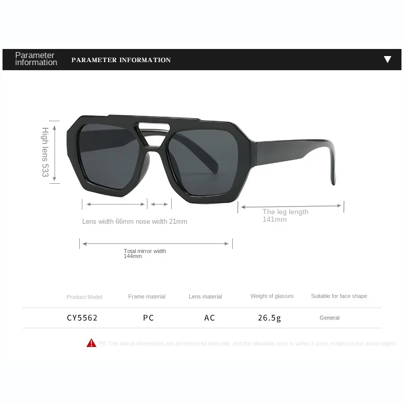 Occhiali da sole ovali oversize per donna e uomo Fotocromatici Polarizzati UV400