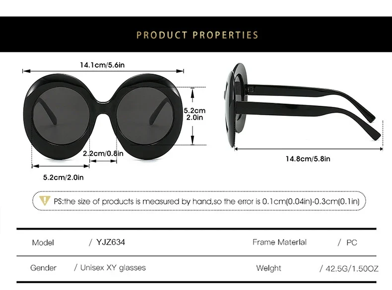 Occhiali da sole ovali oversize per donna e uomo Fotocromatici Polarizzati UV400