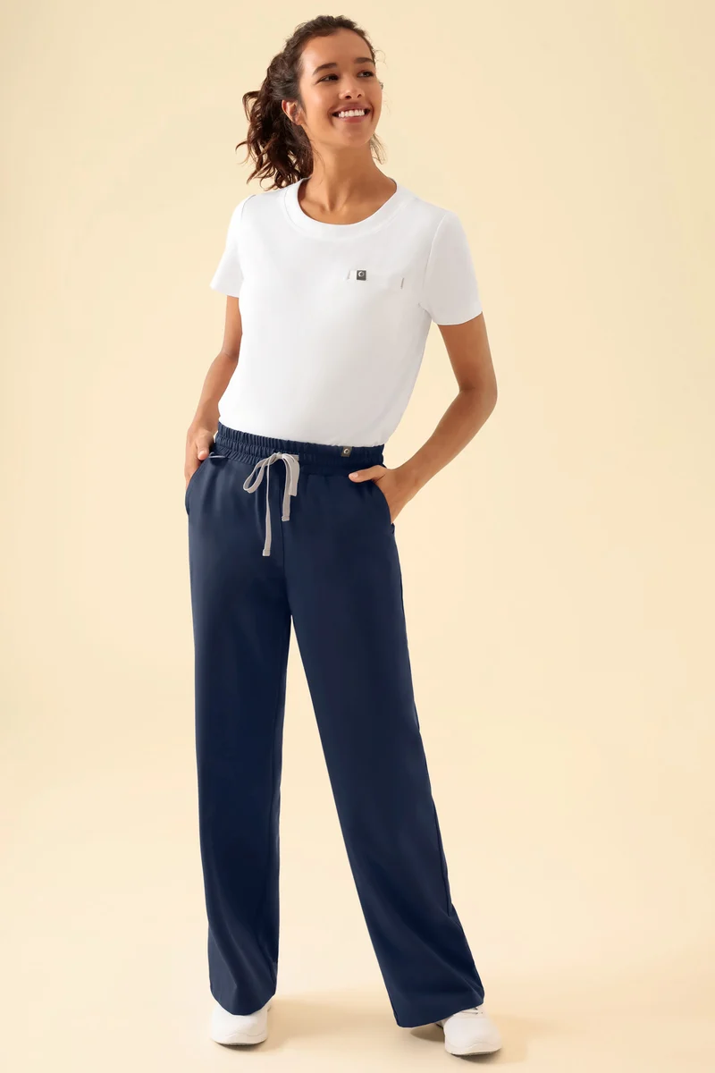 KAERE Hose Damen - weites Bein navy