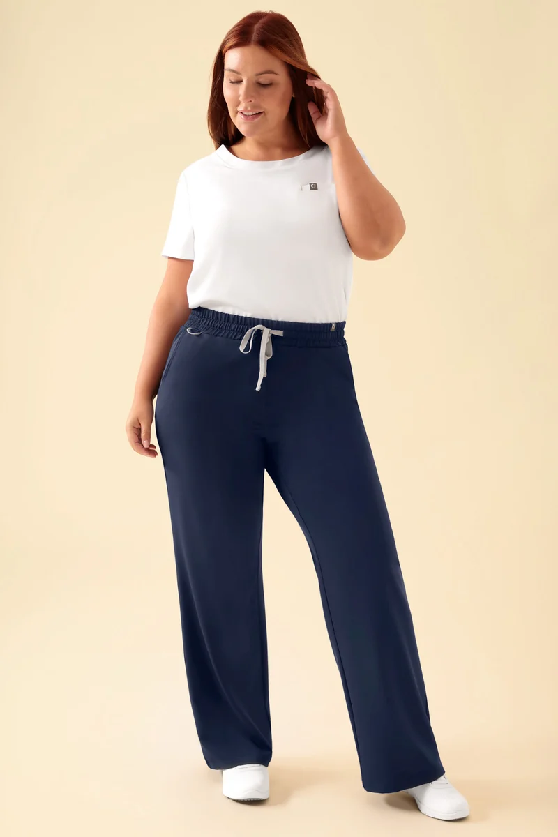 KAERE Hose Damen - weites Bein navy