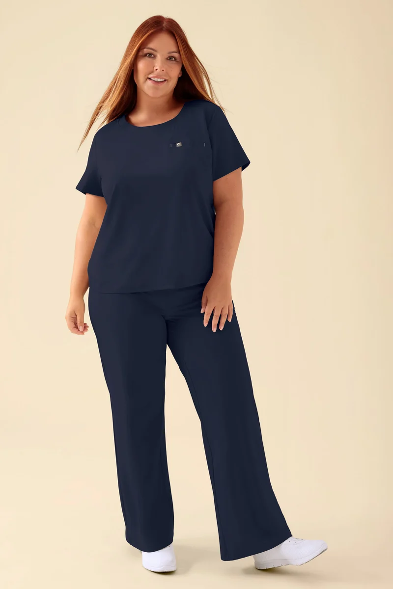 KAERE Shirt Damen - Rundhalsausschnitt navy