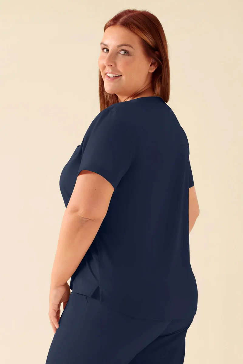KAERE Shirt Damen - Rundhalsausschnitt navy