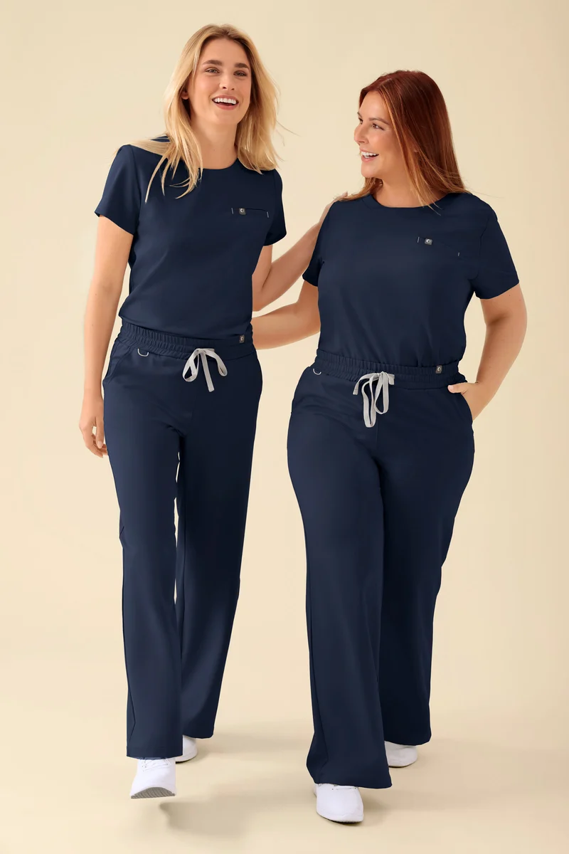 KAERE Shirt Damen - Rundhalsausschnitt navy