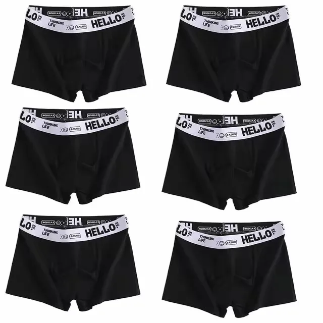 6er Pack Herren Boxershorts Unterhosen Basic Unterwäsche Boxer Shorts