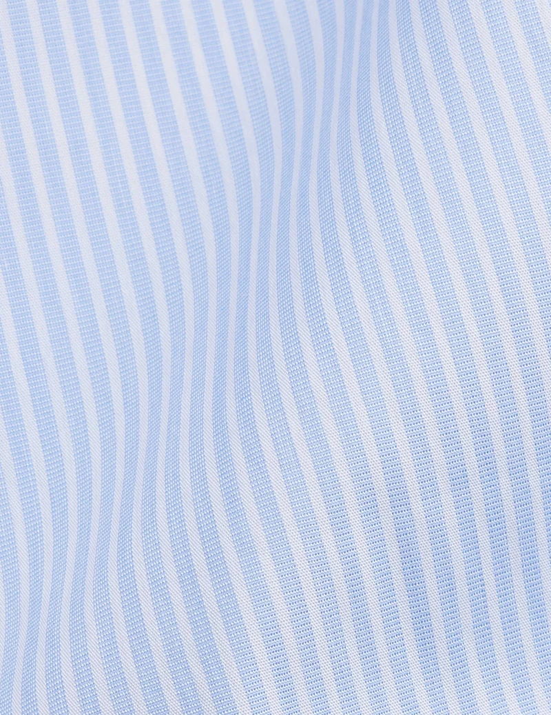 Chemise Ajustée stretch rayée bleue