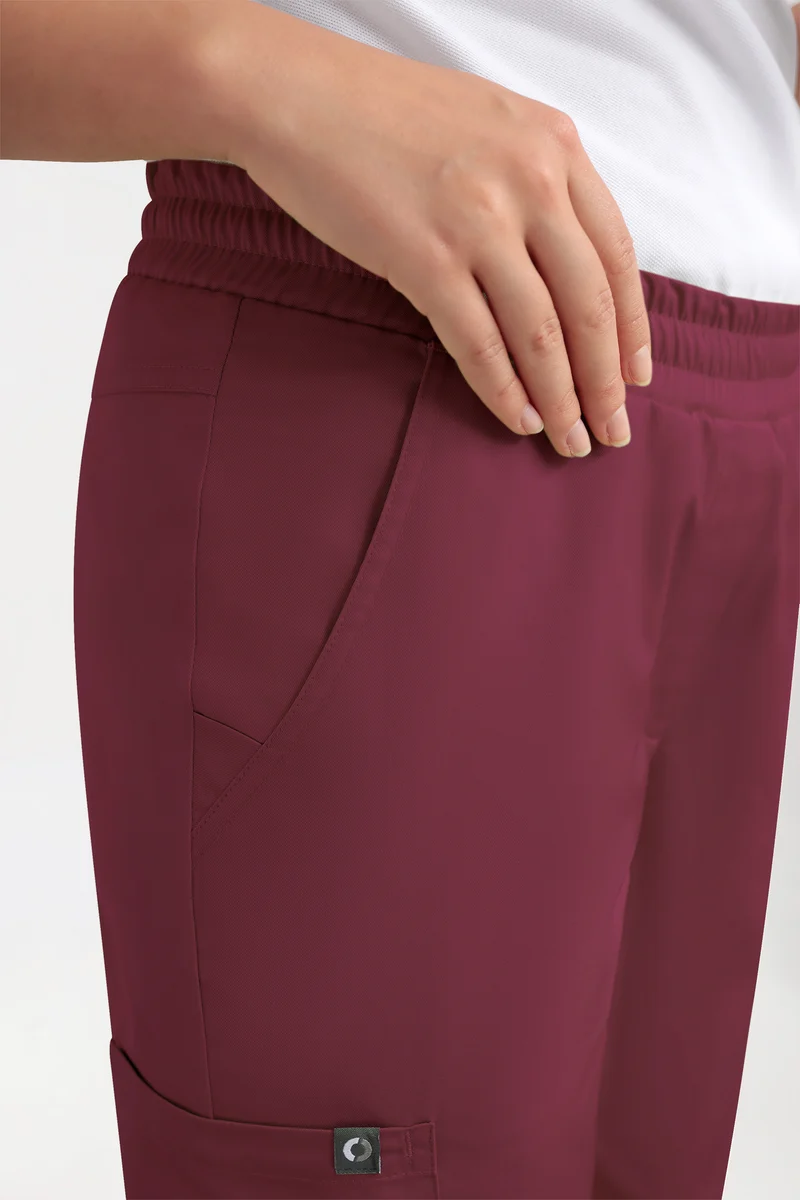 CORE Cargohose Damen - Jogpants Style bordeaux