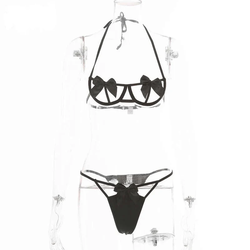 Push-Up Sexy BH-Set + Slip Unterwäsche Spitze Dessous Reizwäsche Tanga Schlüpfer