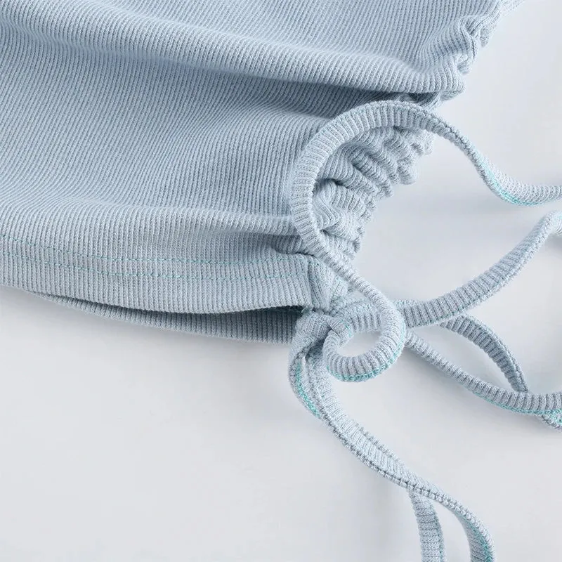 Damen Top Ärmellose Neckholder-Top Tank Top Shirt Trägertop Oberteil Blusen