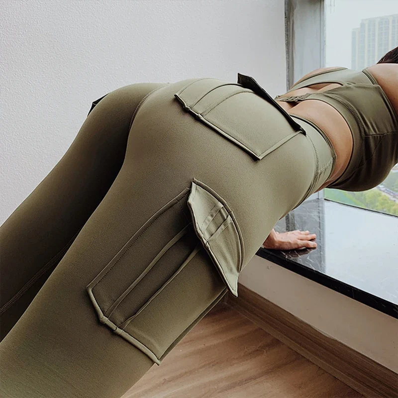 Yoga Leggings Push Up Hohe Taille Sexy Damen Sport Fitness Gym Stretchhose Hose