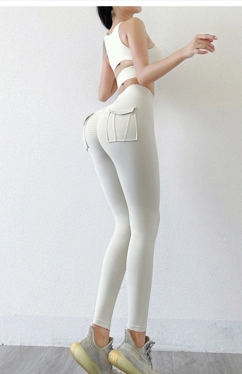 Leggins Donna Push up Vita Alta Pantaloni Sportivi Fitness Yoga Palestra Tuta