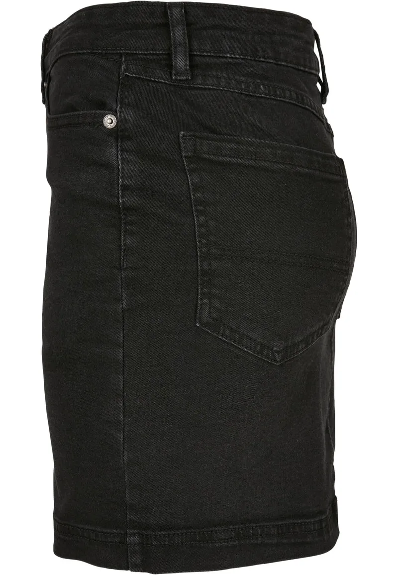 UC Organic Stretch Denim Mini Skirt 32 BLACK