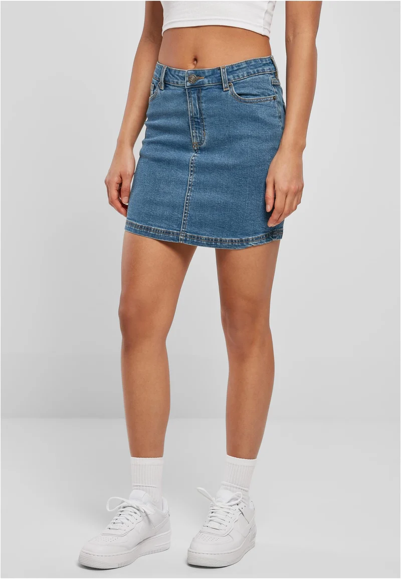 UC Organic Stretch Denim Mini Skirt 32 BLACK