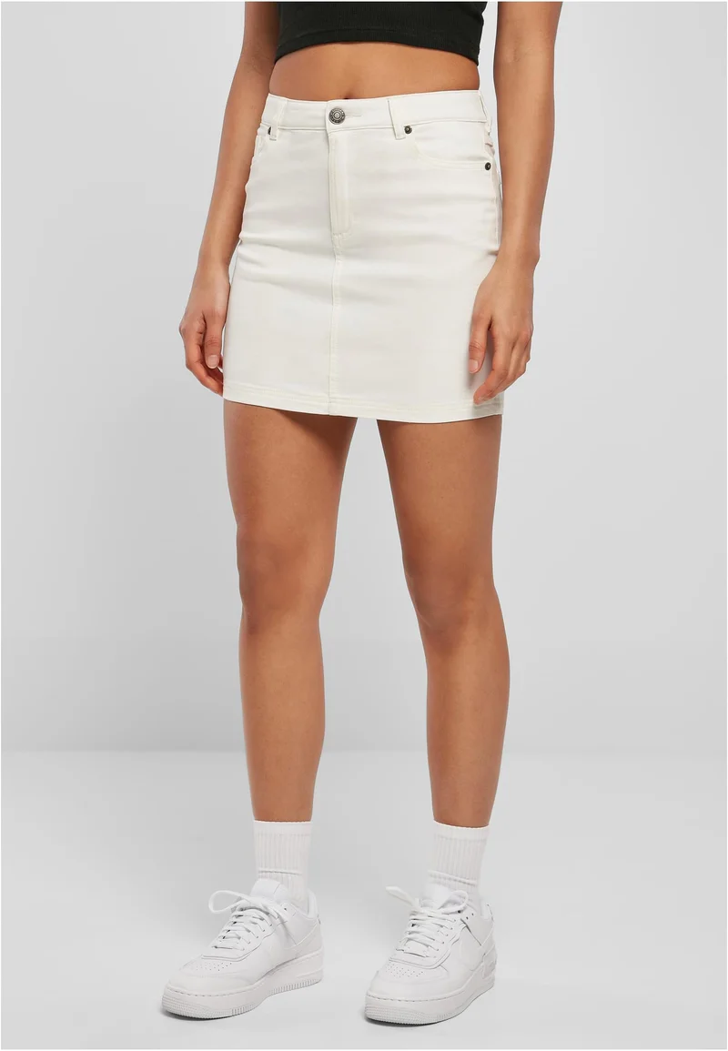 UC Organic Stretch Denim Mini Skirt 32 BLACK