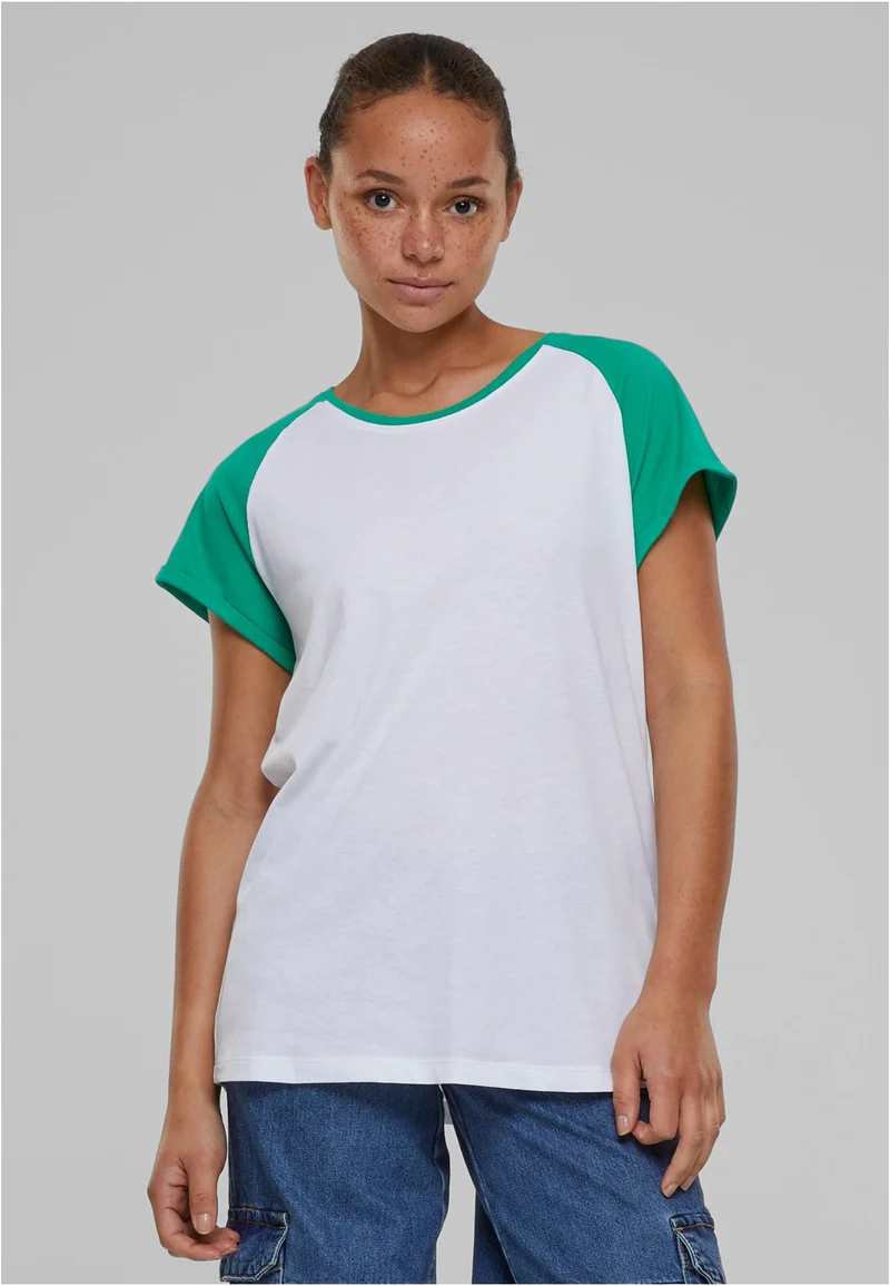 Ladies Contrast Raglan Tee