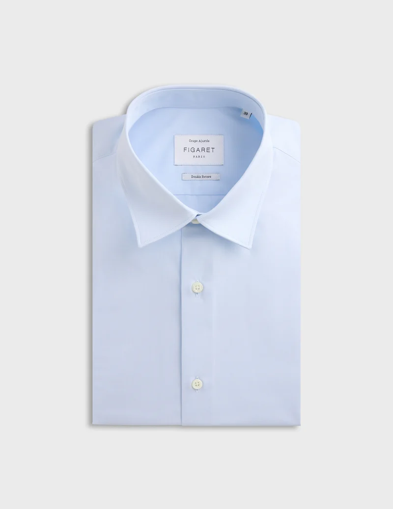 Chemise Ajustée bleue