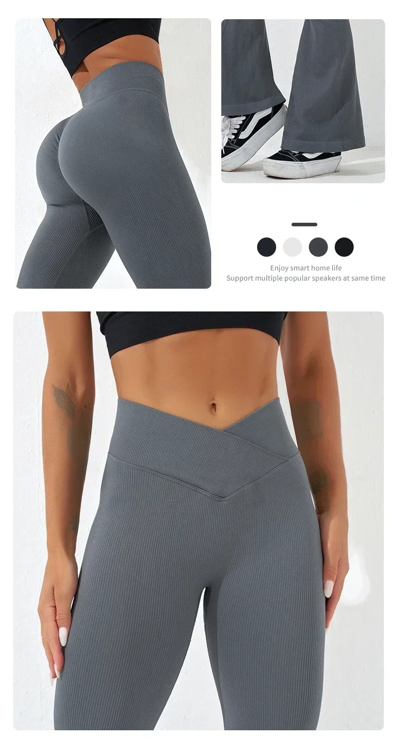 Leggins Donna Push up Vita Alta Pantaloni Sportivi Fitness Yoga Palestra Tuta