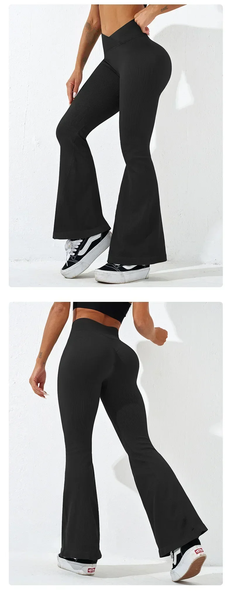 Leggins Donna Push up Vita Alta Pantaloni Sportivi Fitness Yoga Palestra Tuta