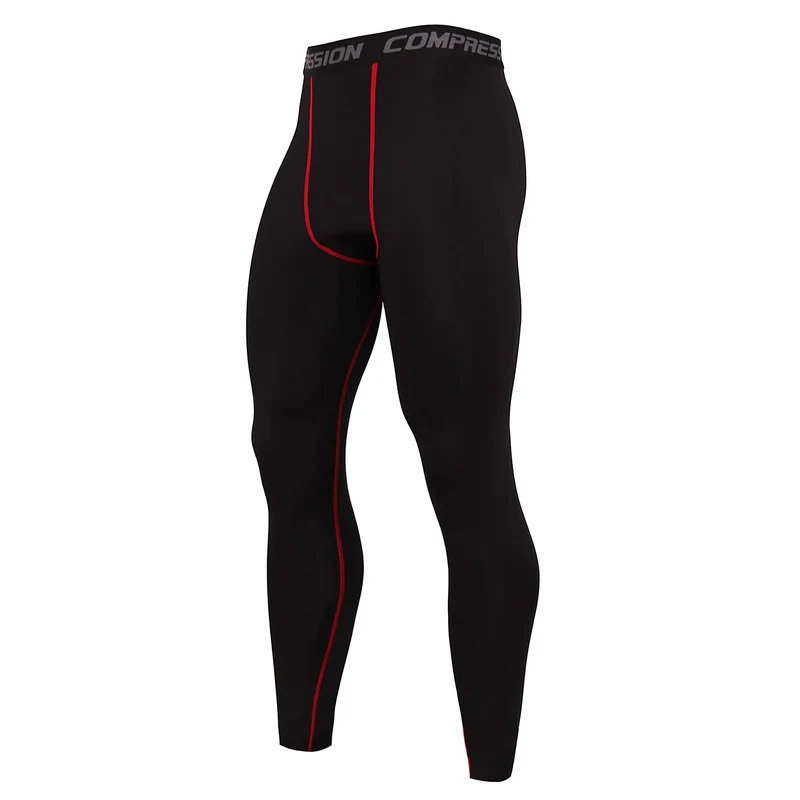 Pantaloni a Compressione da Uomo Leggings Calcio Corsa Palestra Leggins Calza