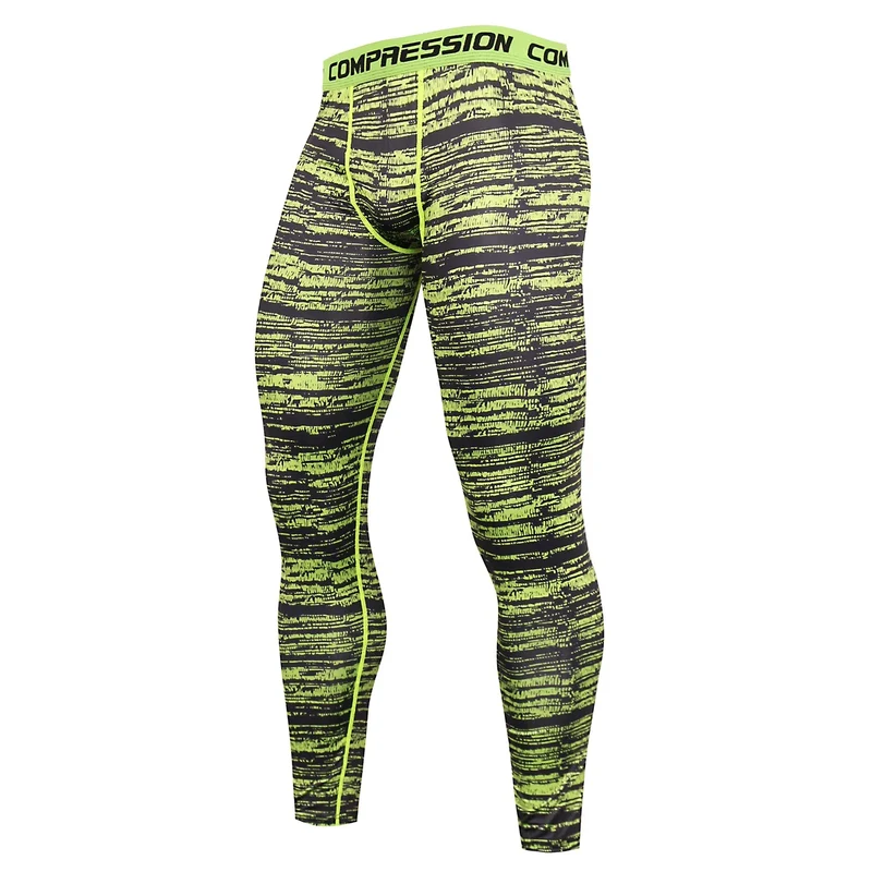 Pantaloni a Compressione da Uomo Leggings Calcio Corsa Palestra Leggins Calza